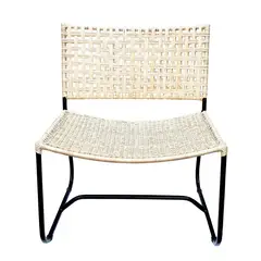 DECO MIMBRE - Sillón para Terraza  Blanco 80x70x45 cm