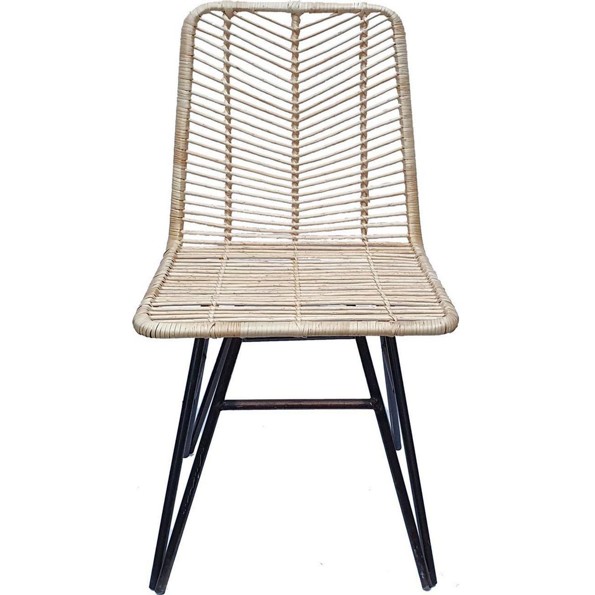 DECO MIMBRE - Silla Emilia Mimbre 80x45x40 cm Blanca