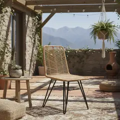 DECO MIMBRE - Silla Emilia mimbre 80x45x40 cm natural