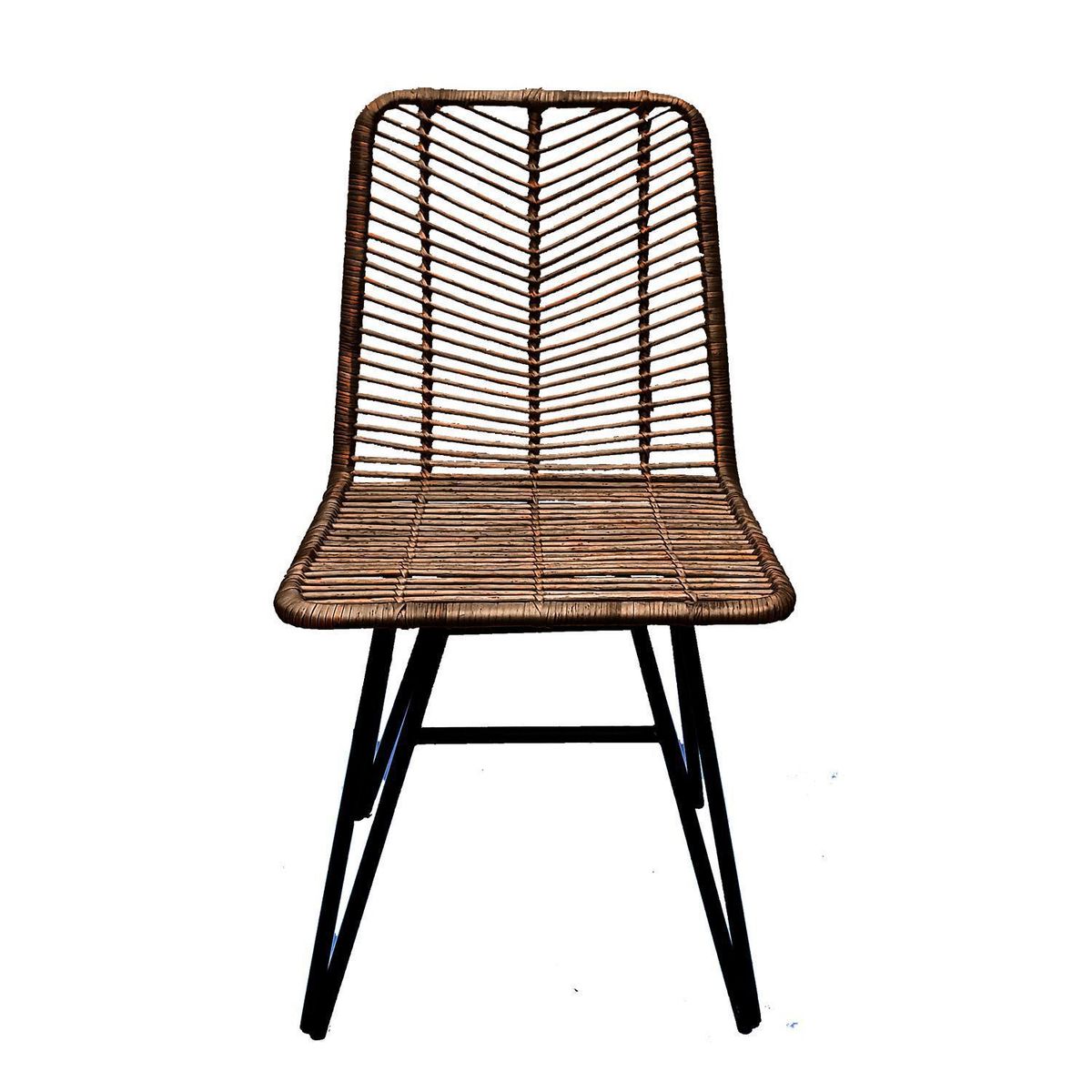 DECO MIMBRE - Silla Emilia mimbre 80x45x40 cm café