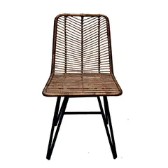 DECO MIMBRE - Silla Emilia mimbre 80x45x40 cm café