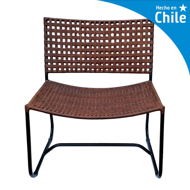 Sillón para Terraza Fibra Natural Café 80x70x45 cm