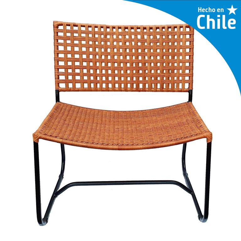 Sillón Carolina mimbre 80x70x45 cm Natural