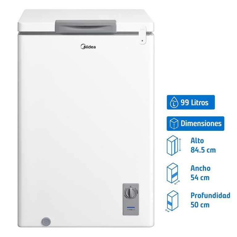 MIDEA Freezer Horizontal 99 Litros Blanco MFH-1000B131CN
