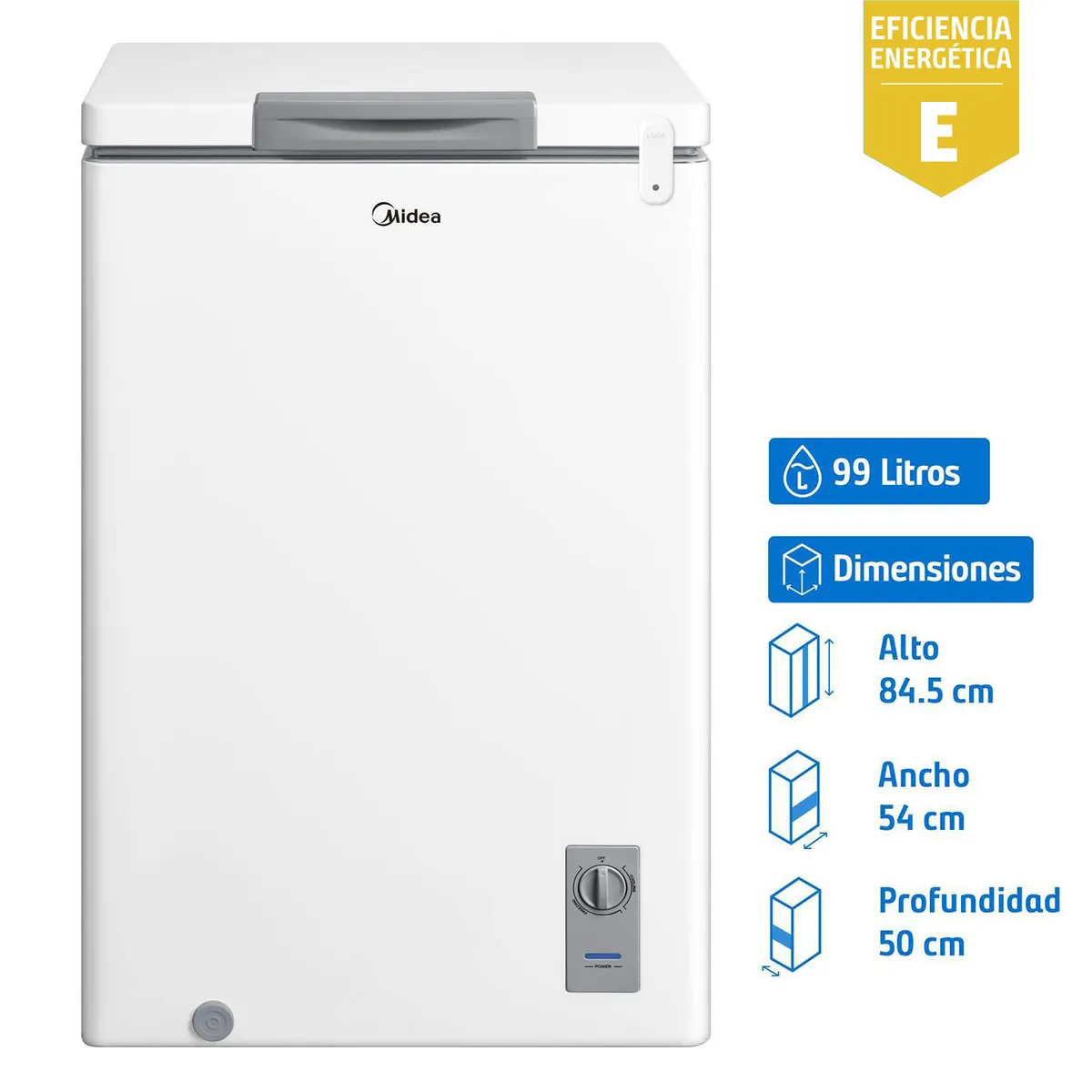 MIDEA - Freezer Horizontal 99 Litros Blanco MFH-1000B131CN