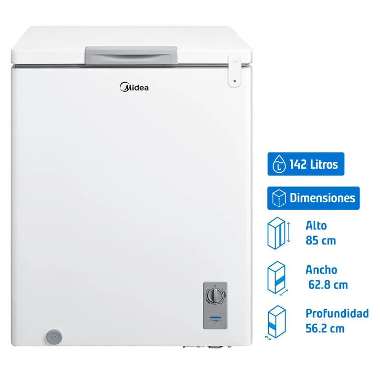 MIDEA Freezer Horizontal 142 Litros Blanco MFH-1430B186C