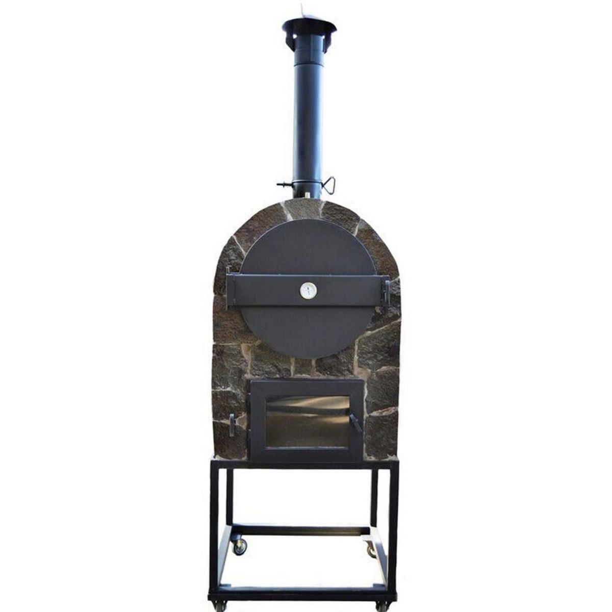 ROLDIC - Horno a Leña 99 Litros Enchape Piedra Metal