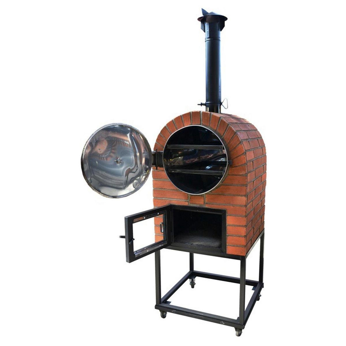 ROLDIC - Horno a Leña 99 Litros Enchape Ladrillo Metal