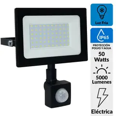 HALUX - Reflector con Sensor 50 W IP65 5000 lm Luz Fría