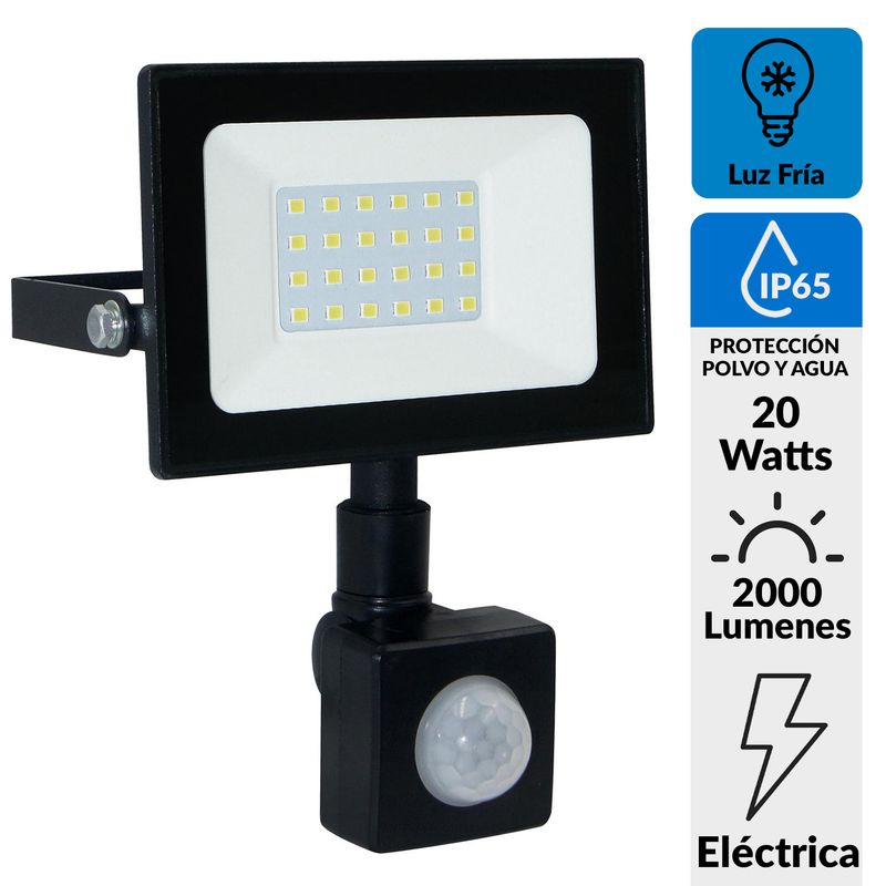HALUX - Reflector con Sensor 20 W IP65 2000 lm Luz Fría