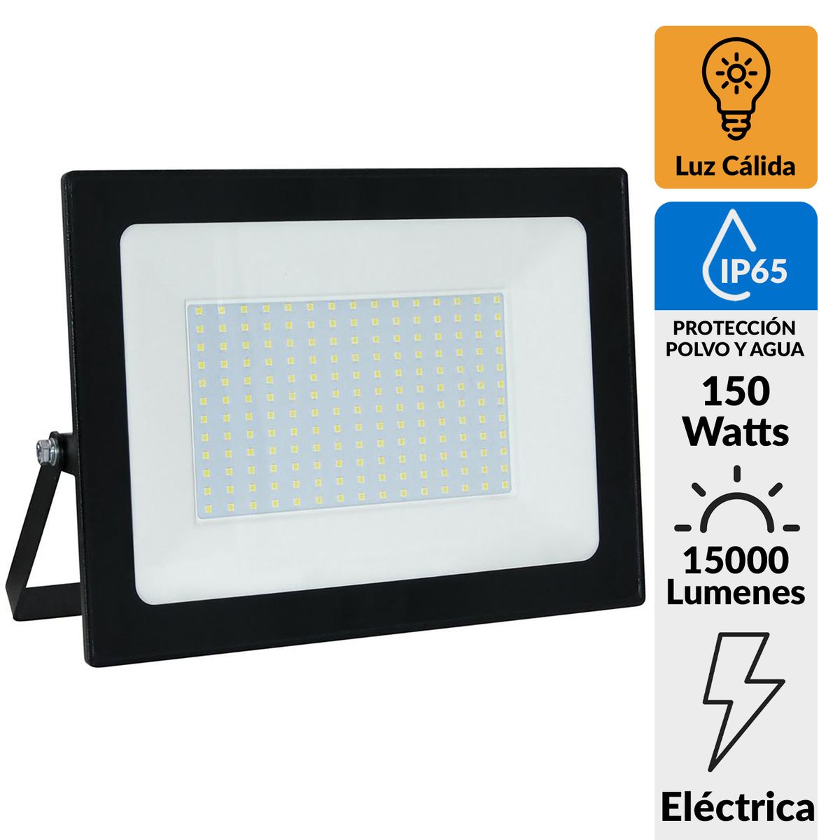 HALUX - Reflector 150W Luz Cálida Negro