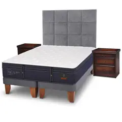 CIC - Cama europea grand premium 2 plazas bd + muebles