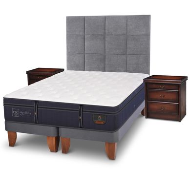 Cama europea grand premium king + muebles