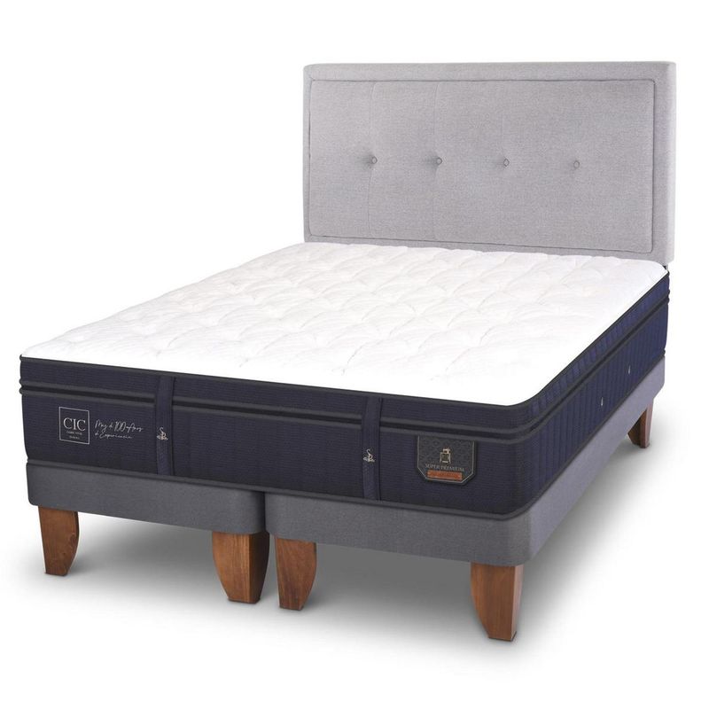 CIC - Cama europea super premium 2 plazas bd + respaldo