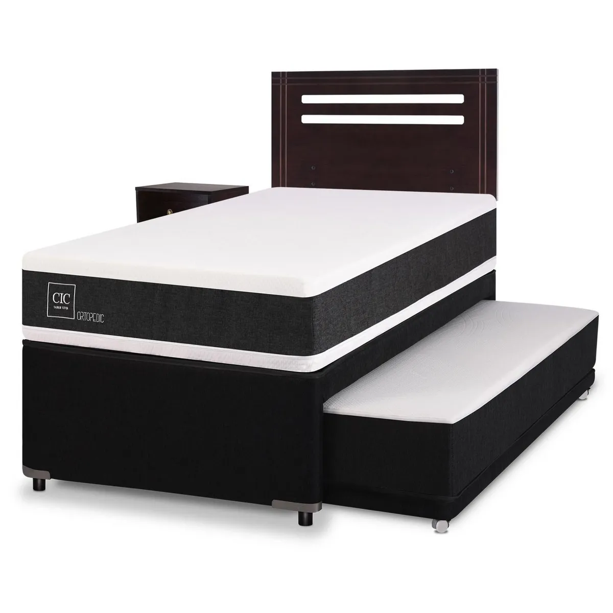 CIC - Cama nido ortopedic black 1.5 plazas + muebles