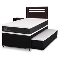 Cama Nido Ortopedic Black 1.5 Plazas + Muebles
