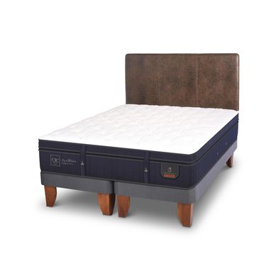 Cama europea super premium 2 plazas bd + respaldo