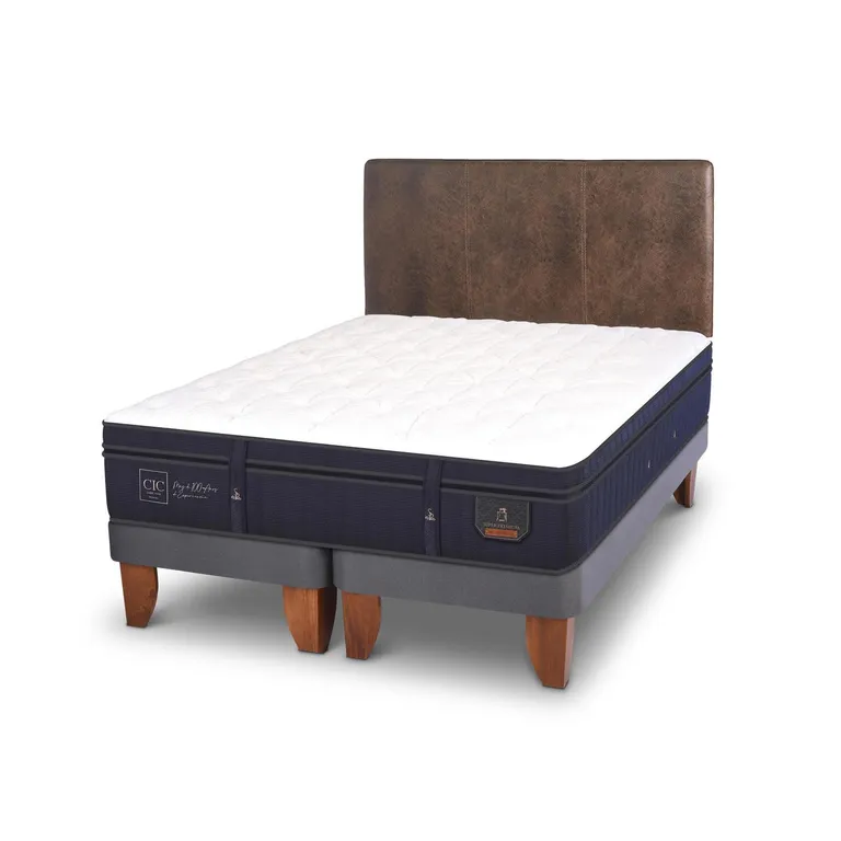 CIC Cama Europea Super Premium King + Respaldo