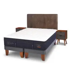 CIC - Cama Europea Super Premium 2 Plazas Bd + Muebles