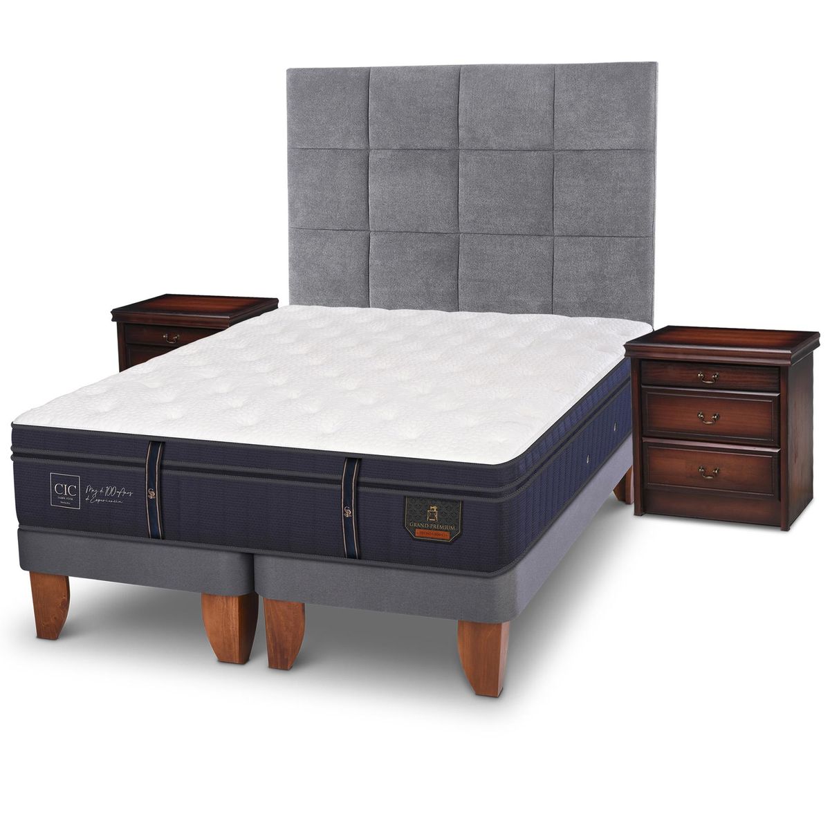 CIC - Cama europea grand premium super king + muebles