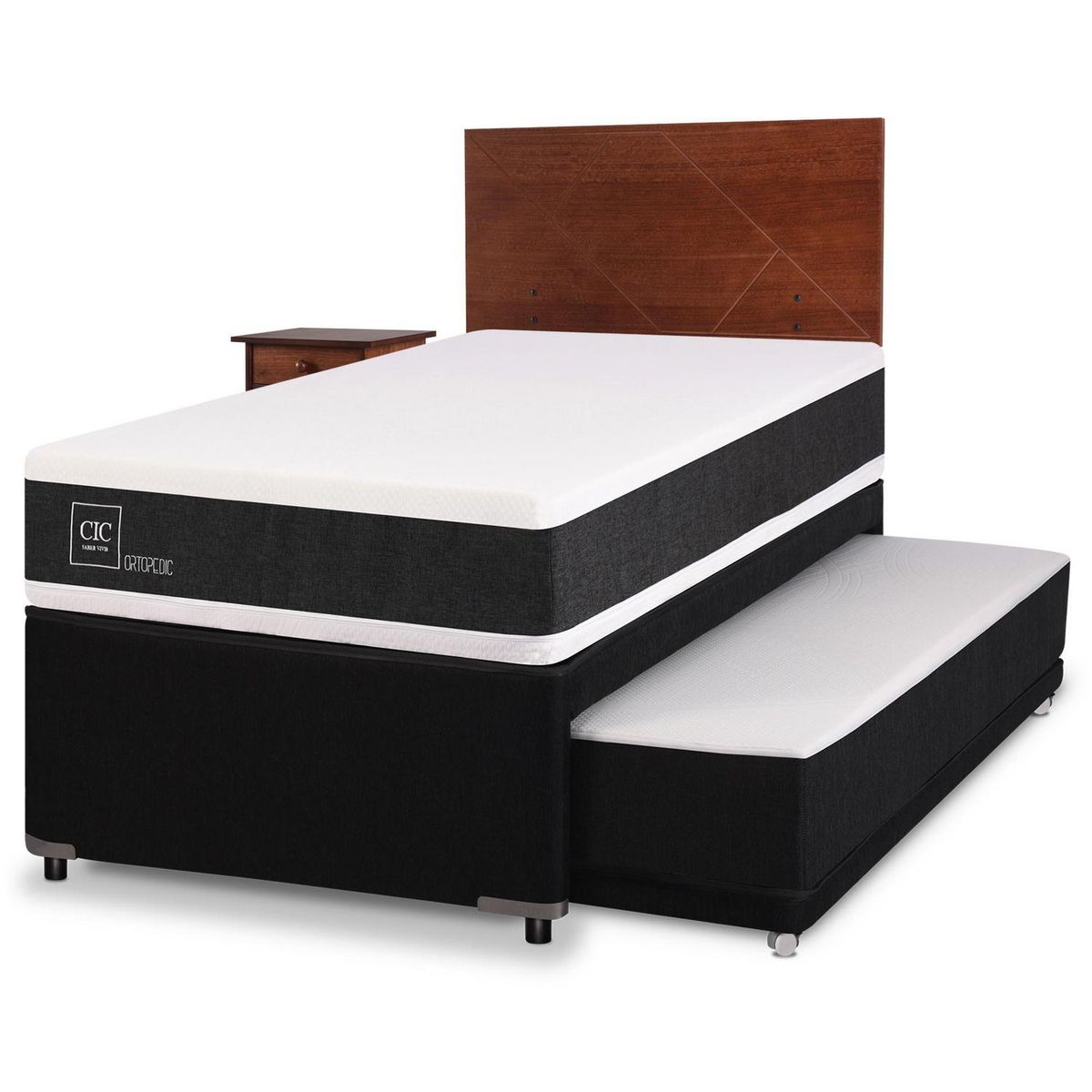 CIC - Cama nido ortopedic black 1.5 plazas + muebles