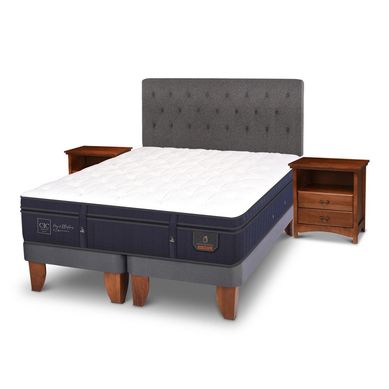 Cama europea super premium king + muebles