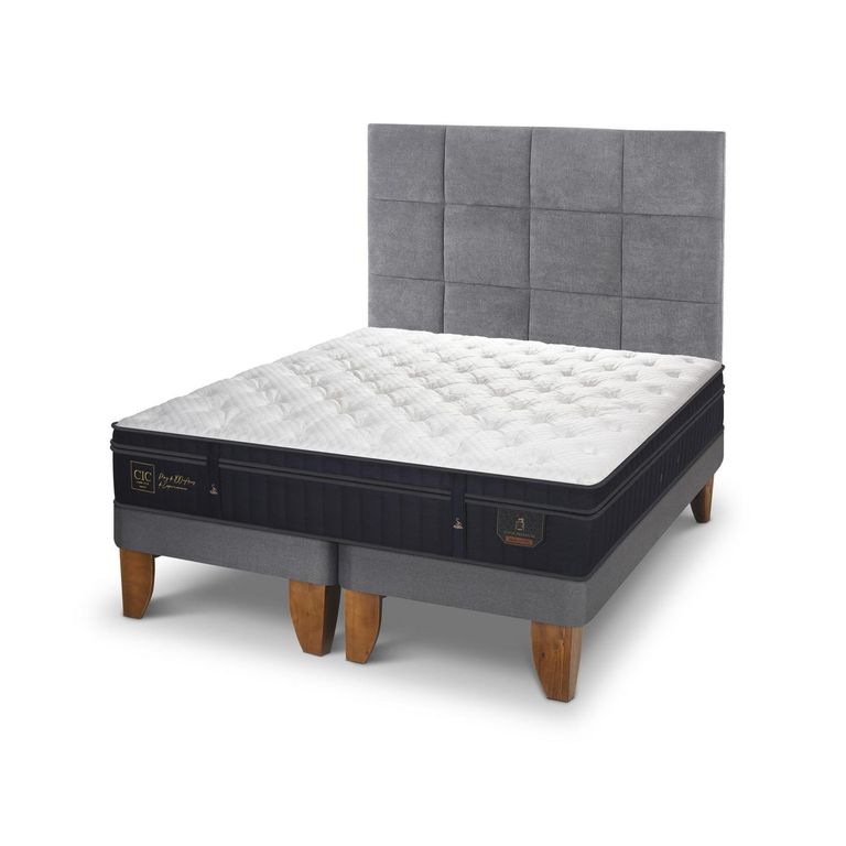 Cama Europea Super Premium 2 Plazas Bd + Respaldo