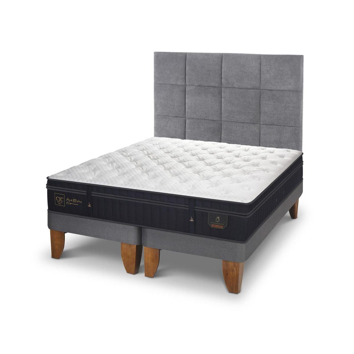 CIC - Cama europea super premium 2 plazas bd + respaldo