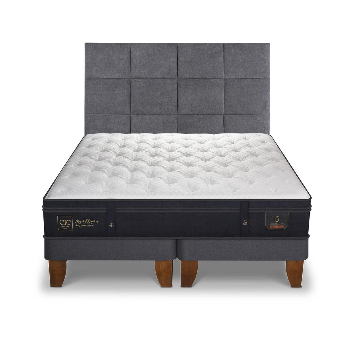 CIC - Cama europea super premium 2 plazas bd + respaldo