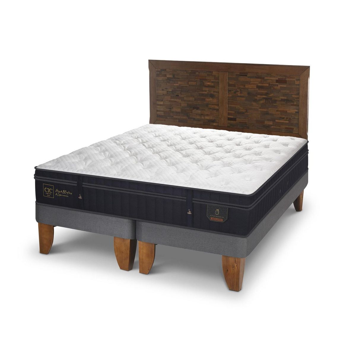 CIC - Cama Europea Super Premium King + Respaldo