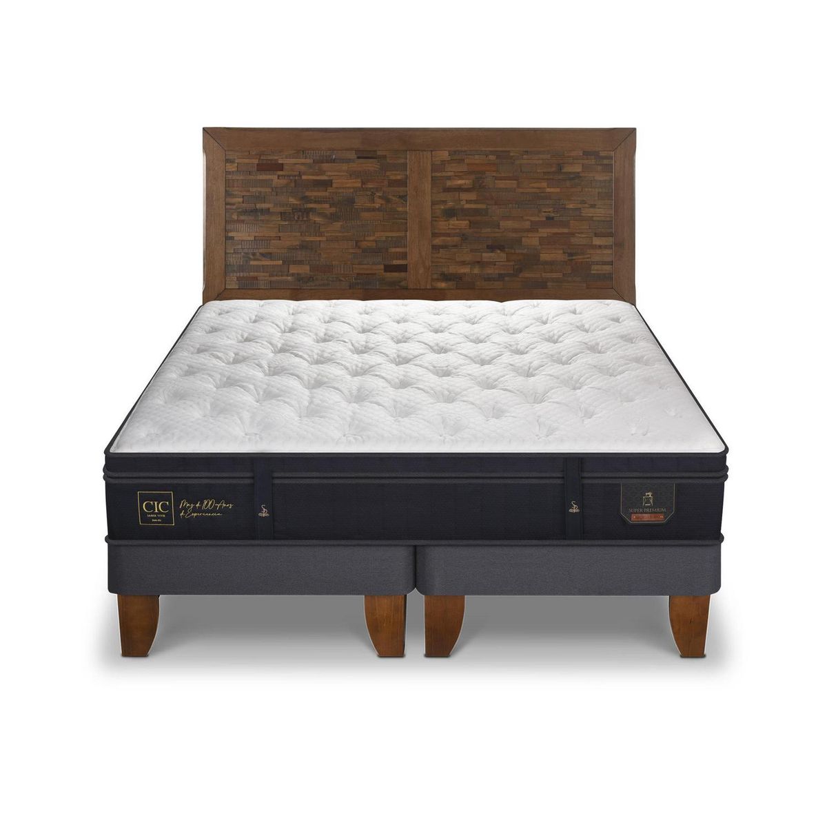 CIC - Cama Europea Super Premium King + Respaldo