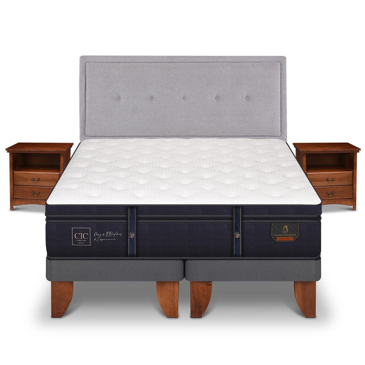 CIC - Cama europea grand premium king + muebles