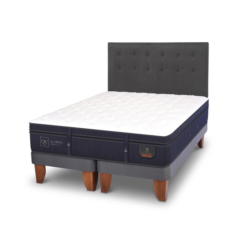 CIC Cama Europea Super Premium 2 Plazas Bd + Respaldo