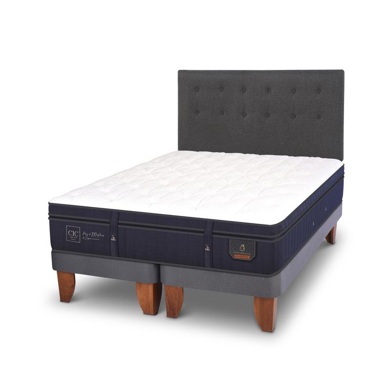 CIC - Cama europea super premium 2 plazas bd + respaldo