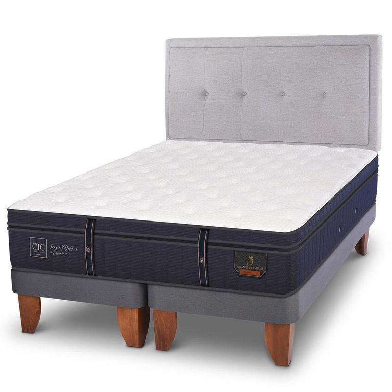 CIC Cama Europea Grand Premium 2 Plazas Bd + Respaldo