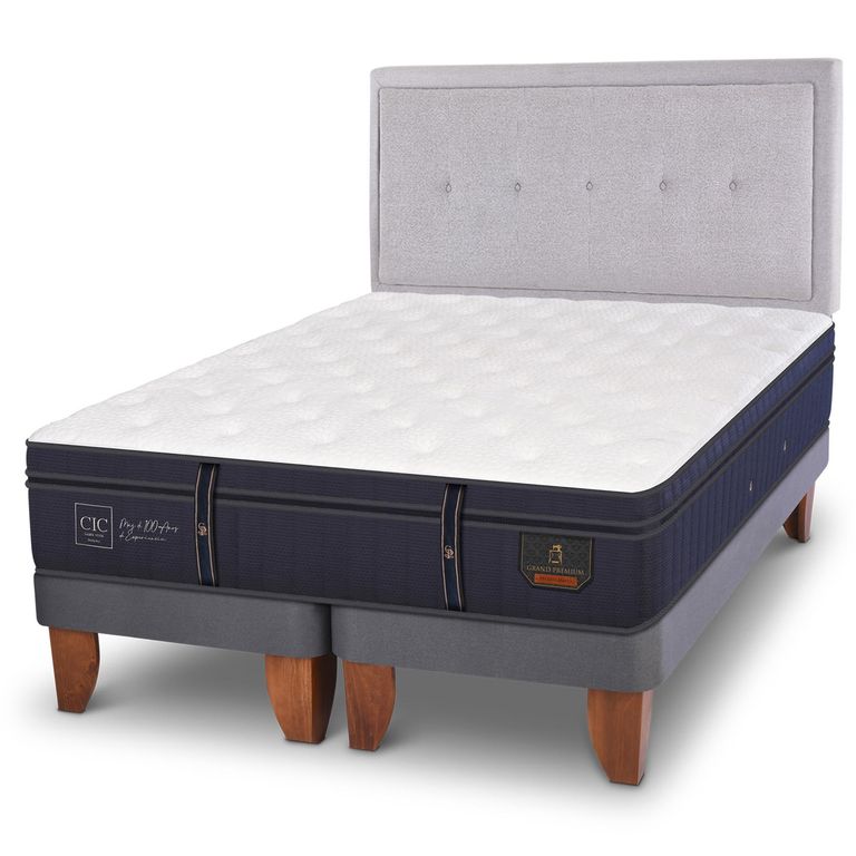 CIC Cama Europea Grand Premium King + Respaldo