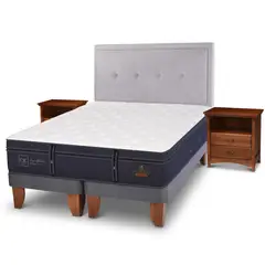 CIC - Cama Europea Grand Premium 2 Plazas Bd + Muebles