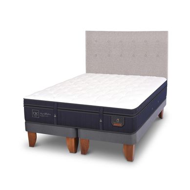 Cama europea super premium 2 plazas bd + respaldo