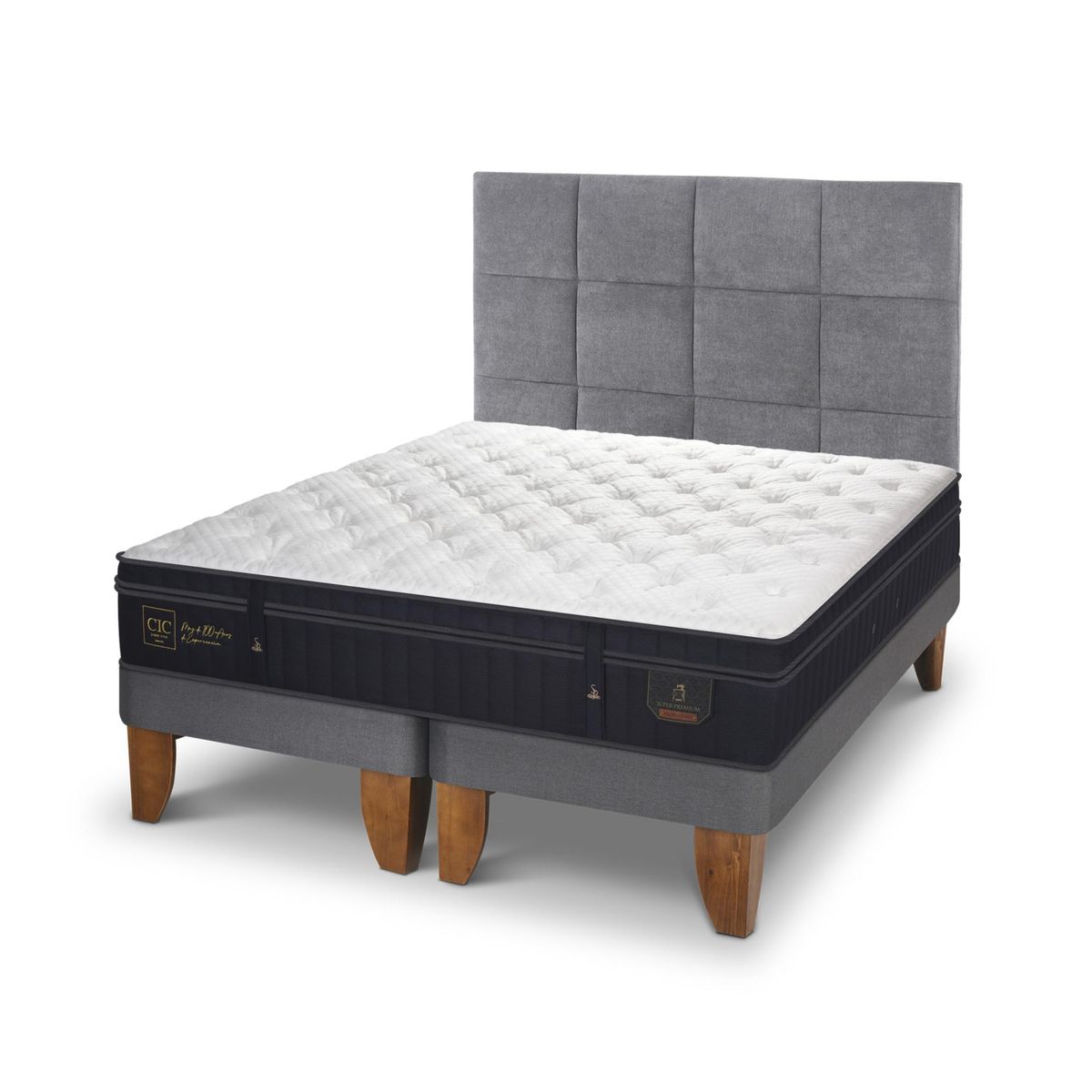 CIC - Cama europea super premium super king + respaldo