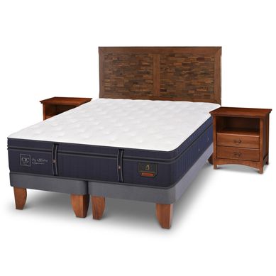 Cama europea grand premium king + muebles