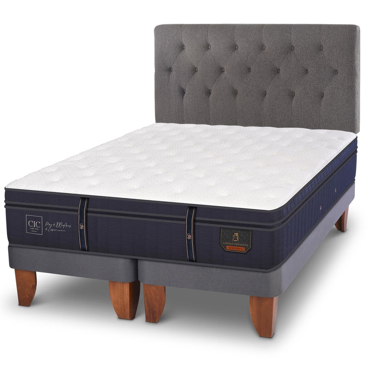 CIC - Cama europea grand premium 2 plazas bd + respaldo