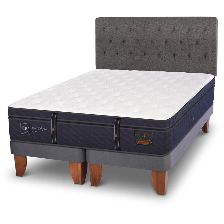 CIC Cama Europea Grand Premium King + Respaldo