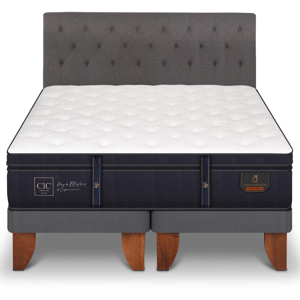 CIC - Cama europea grand premium king + respaldo