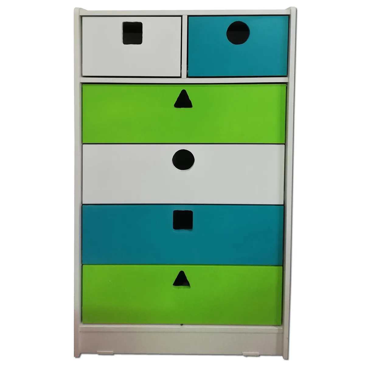 MUEBLES KIDS - Cajonera 6 Cajón(es) Geometrico 70x115x40 cm Multicolor