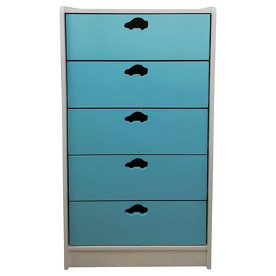 Cajonera 5 cajones Celeste Auto 115x60x40 cm