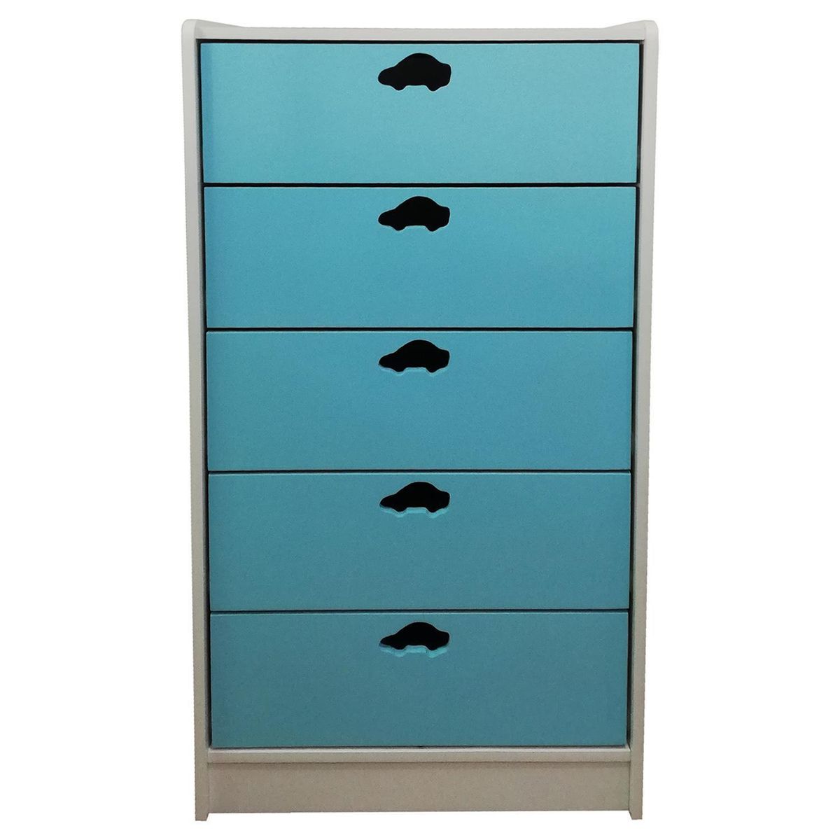 MUEBLES KIDS - Cajonera 5 Cajón(es) Celeste Auto 60x115x40 cm Celeste