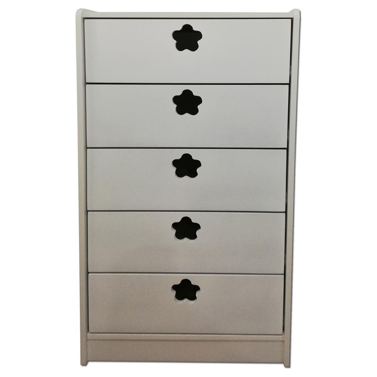 MUEBLES KIDS - Cajonera 5 Cajón(es) Blanco Flor 60x115x40 cm Blanco