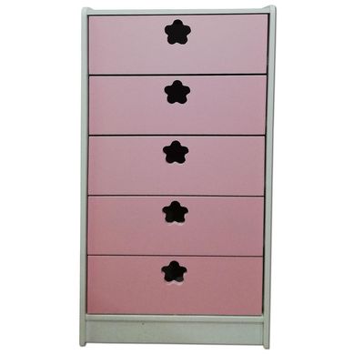 Cajonera 5 cajones Rosado Flor 115x60x40 cm