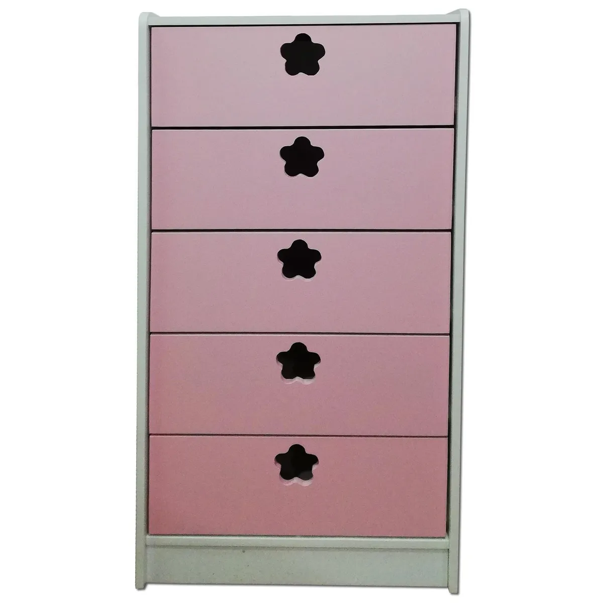 MUEBLES KIDS - Cajonera 5 Cajón(es) Rosado Flor 60x115x40 cm Rosado