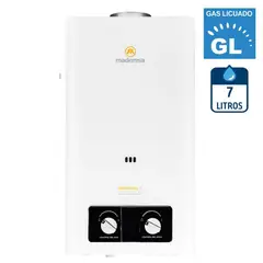 MADEMSA - Calefont Gas Licuado 7 Litros Tiro Natural Ionizado